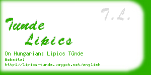 tunde lipics business card